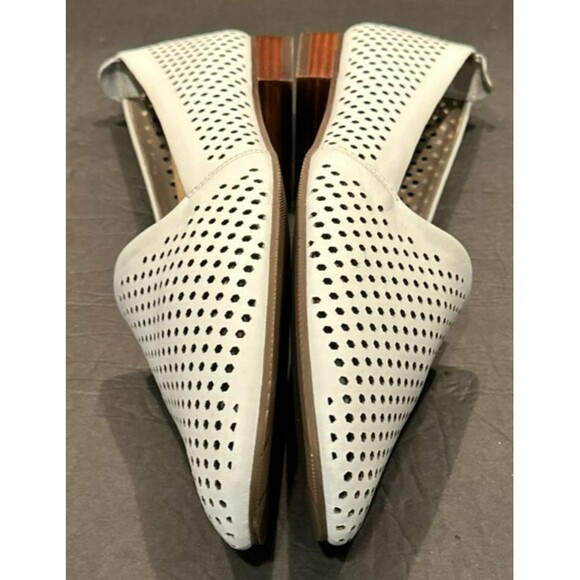 Array 'Willowy' White Nappa Leather Slip On Loafers Women's Size 12 N W/ Box - Picture 6 of 7